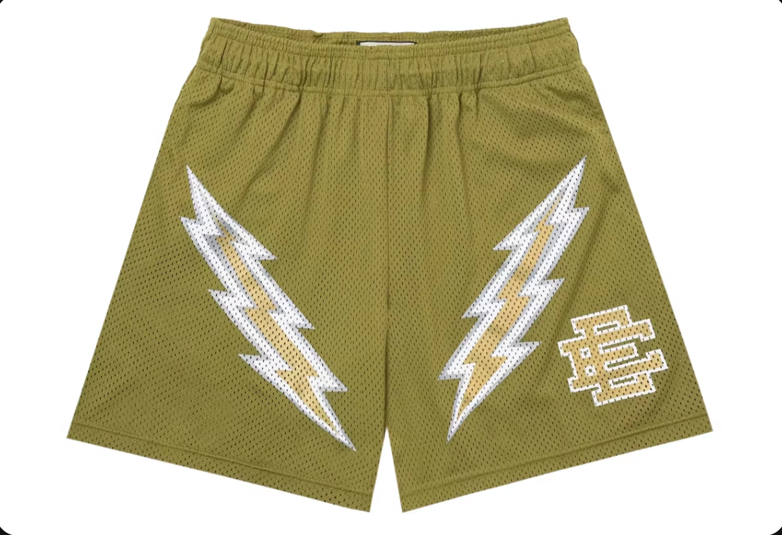 Green lightning bolt shorts